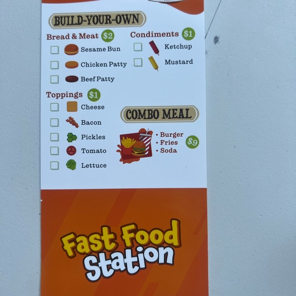 Kids Fast Food Play Set with Accessories - Picture 8 of 9